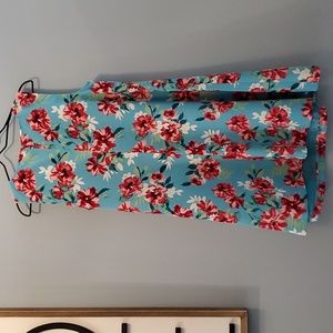 Talbots floral swing dress 12 petite